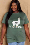 Simply Love Full Size NO PROBLEM Graphic Cotton Tee Women's T-Shirts - Tophatter Daily Deals