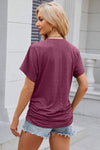 Round Neck Flutter Sleeve T-Shirt Women's T-Shirts - Tophatter Daily Deals