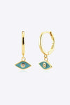 Zircon 925 Sterling Silver Rhombus Drop Earrings Turquoise One Size Earrings - Tophatter Daily Deals