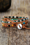 Natural Stone & Agate Layered Bracelet Bracelets - Tophatter Daily Deals