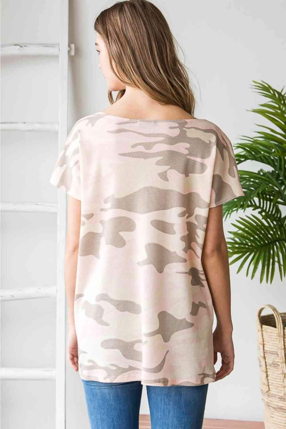 Heimish Full Size Camouflage Tunic T-Shirt Women's T-Shirts - Tophatter Daily Deals