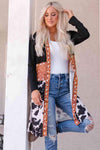 Printed Color Block Open Front Cardigan Blouses - Tophatter Daily Deals