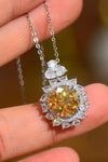 5 Carat Yellow Moissanite Pendant Necklace Moissanite - Tophatter Daily Deals