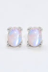 Natural Moonstone 4-Prong Stud Earrings - Tophatter Shopping Deals