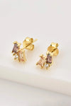 Zircon 925 Sterling Silver Stud Earrings Earrings - Tophatter Daily Deals