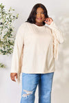 Celeste Full Size Fringe Detail Long Sleeve Blouse Ivory Blouses - Tophatter Daily Deals