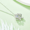 Moissanite 925 Sterling Silver Bow & Heart Necklace Moissanite - Tophatter Daily Deals