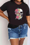 Simply Love Full Size Skull Graphic Cotton T-Shirt Women's T-Shirts - Tophatter Daily Deals