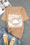 SUNNY DAYS AHEAD Tee Shirt Brown Women's T-Shirts - Tophatter Daily Deals