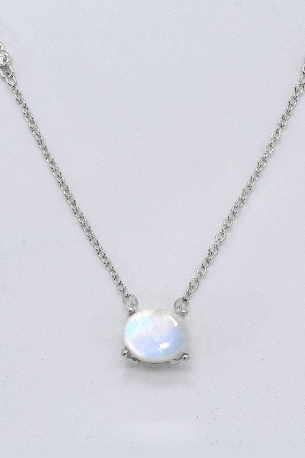 Geometric Moonstone Pendant Necklace Moonstone - Tophatter Daily Deals