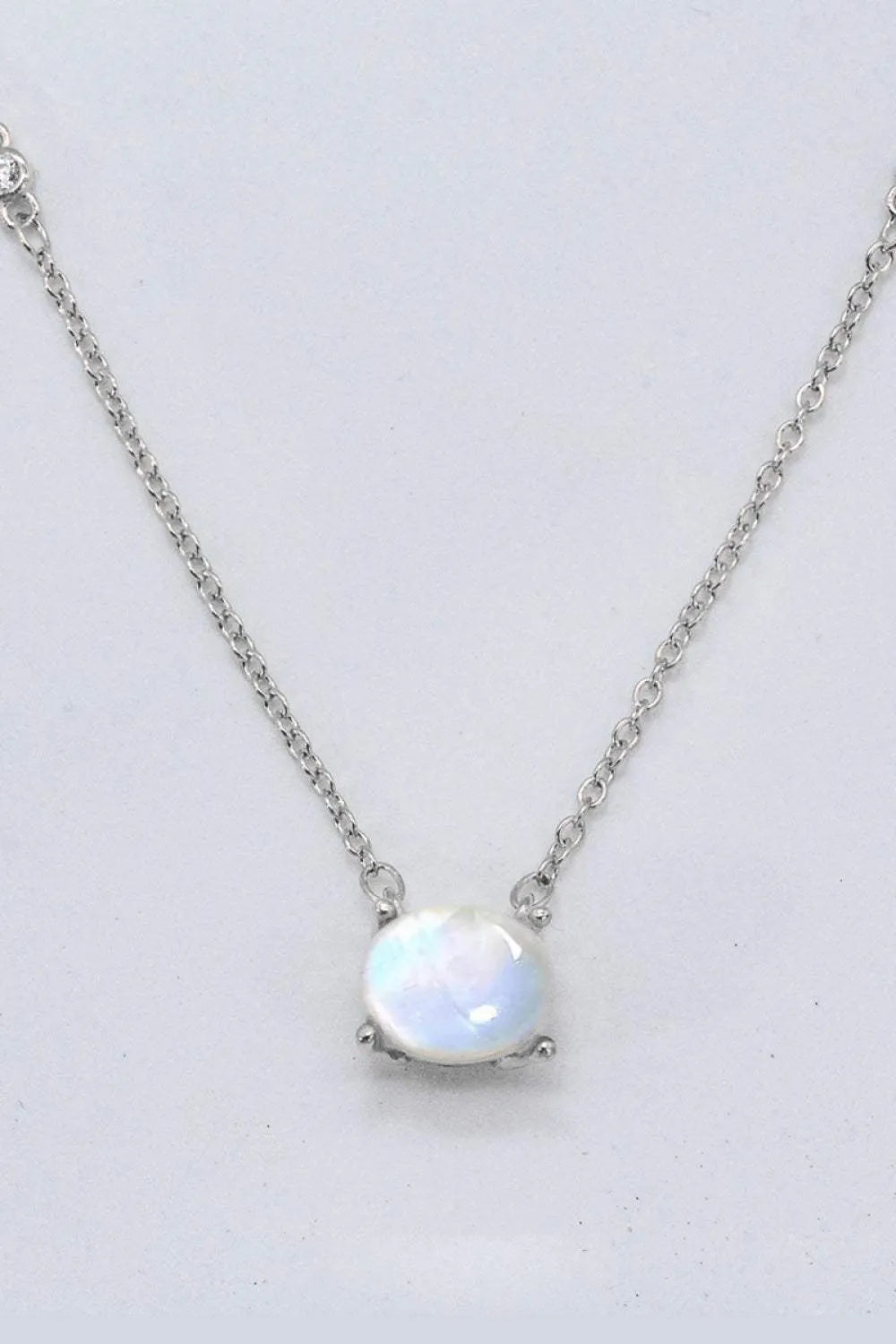 Geometric Moonstone Pendant Necklace Moonstone - Tophatter Daily Deals