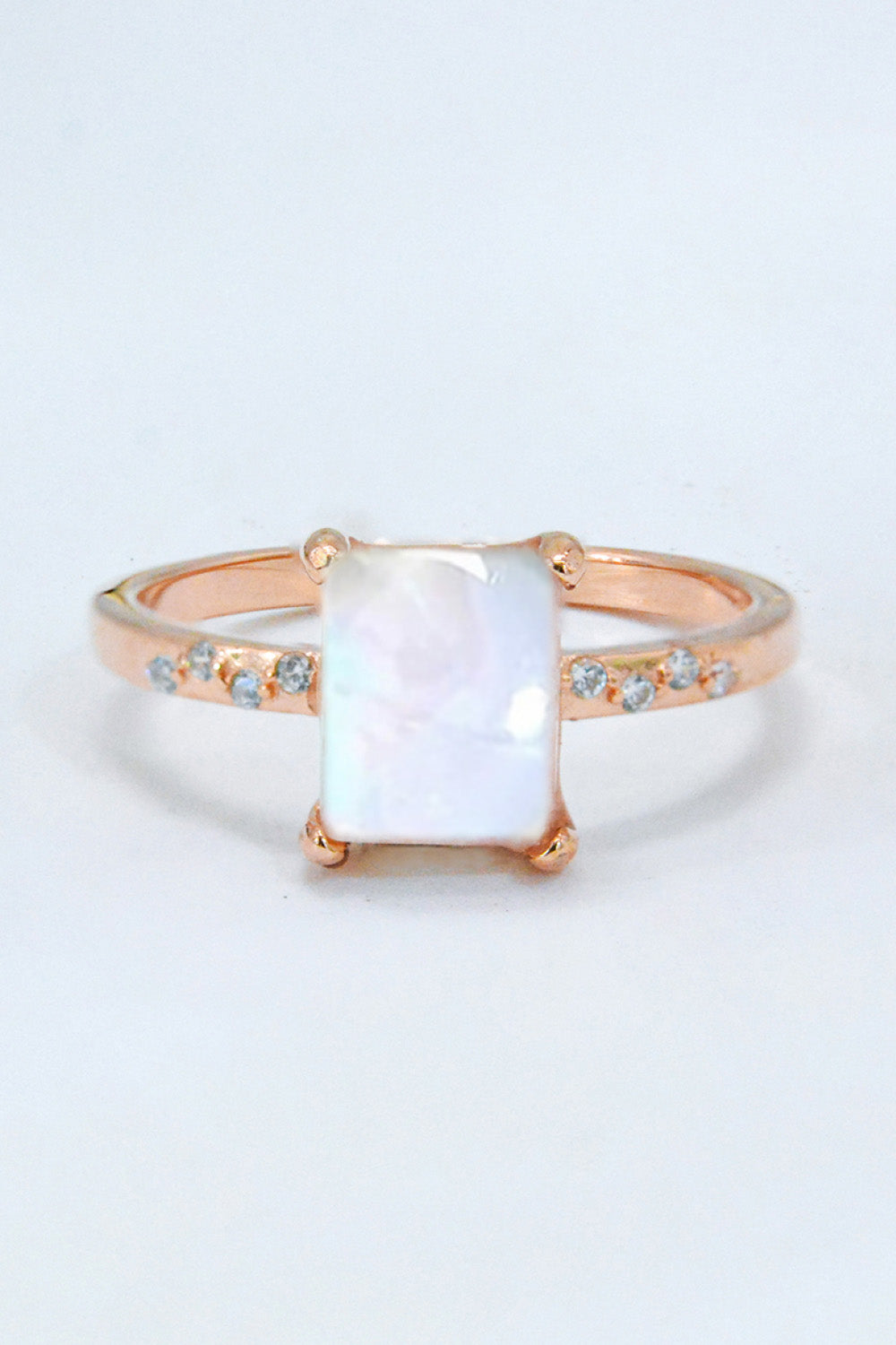 Square Moonstone Ring - Tophatter Deals