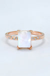 Square Moonstone Ring - Tophatter Deals