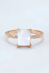 Square Moonstone Ring Moonstone - Tophatter Daily Deals