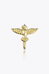 Bird-Shaped 925 Sterling Silver Single Cuff Earring Gold One Size Earrings - Tophatter Daily Deals