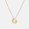 Stainless Steel Letter Pendant Necklace Gold C One Size Necklaces - Tophatter Daily Deals