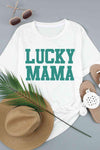 LUCKY MAMA Graphic Round Neck Tee Women's T-Shirts - Tophatter Daily Deals