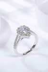 1 Carat Moissanite Teardrop Split Shank Ring Moissanite - Tophatter Daily Deals