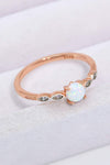 Opal Contrast Platinum-Plated Ring Opal - Tophatter Daily Deals