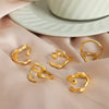 18K Gold-Plated Irregular Open Ring Rings - Tophatter Daily Deals