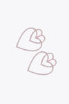 Glass Stone Decor Heart Copper Earrings Earrings - Tophatter Daily Deals