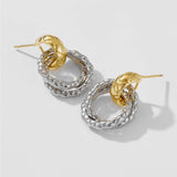 925 Sterling Silver Twisted Drop Earrings Earrings - Tophatter Daily Deals