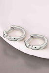 Moissanite 925 Sterling Silver Huggie Earrings Moissanite - Tophatter Daily Deals