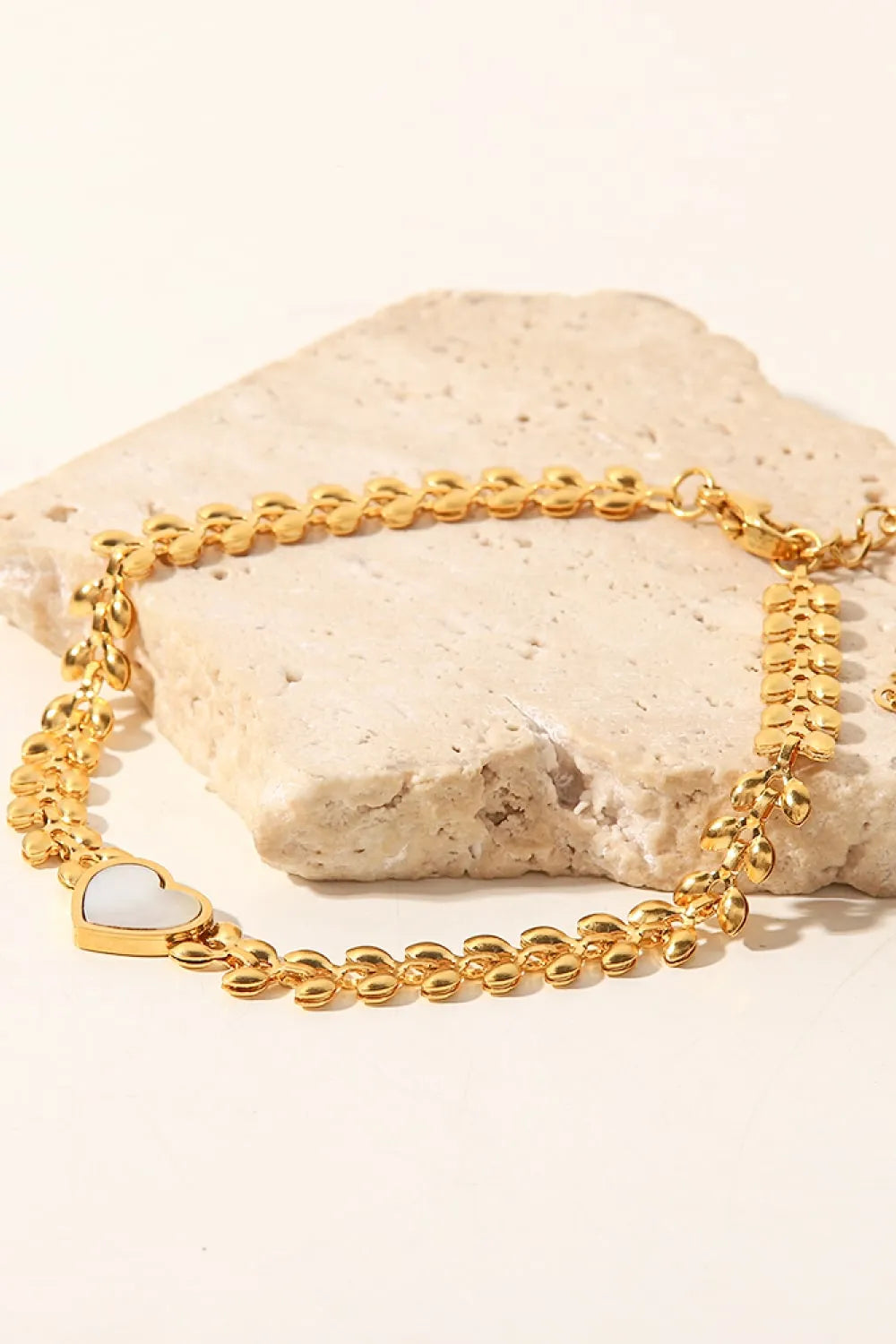 Leaf Chain Heart Bracelet Bracelets - Tophatter Daily Deals