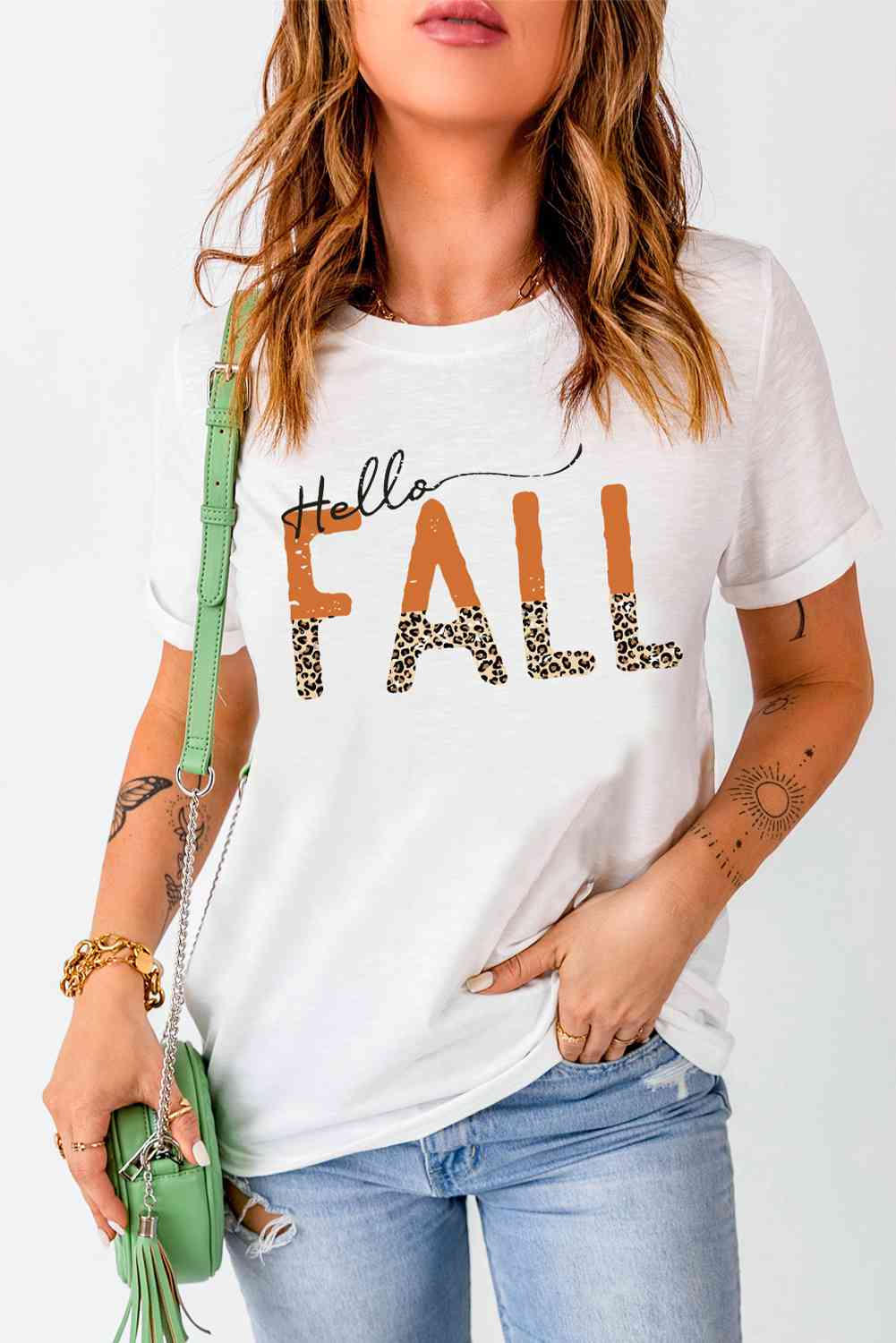 HELLO FALL Graphic Tee Women's T-Shirts - Tophatter Daily Deals