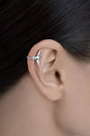 Bird-Shaped 925 Sterling Silver Single Cuff Earring Earrings - Tophatter Daily Deals