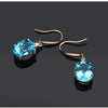 Rose Gold-Plated Artificial Gemstone Earrings Earrings - Tophatter Daily Deals