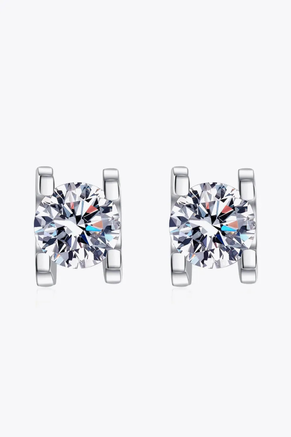 Limitless Love 1 Carat Moissanite Stud Earrings Moissanite - Tophatter Daily Deals