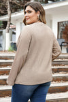 Plus Size Round Neck Long Sleeve T-Shirt Women's T-Shirts - Tophatter Daily Deals