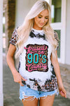 RAISED ON 90'S COUNTRY Graphic Leopard Tee Women's T-Shirts - Tophatter Daily Deals