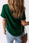 LUCKY Round Neck Short Sleeve T-Shirt Women's T-Shirts - Tophatter Daily Deals