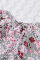 Printed Tie Neck Flounce Sleeve Top Blouses - Tophatter Daily Deals
