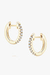 Moissanite 925 Sterling Silver Huggie Earrings Gold One Size Moissanite - Tophatter Daily Deals