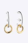 At Your Best 18K Gold-Plated Copper Drop Earrings Silver Gold One Size Earrings - Tophatter Daily Deals