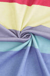 Rainbow Stripe Tie-Front Tee Shirt Women's T-Shirts - Tophatter Daily Deals