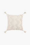 Fringe Decorative Throw Pillow Case Beige Zigzag One Size Decorative Pillowcases - Tophatter Daily Deals