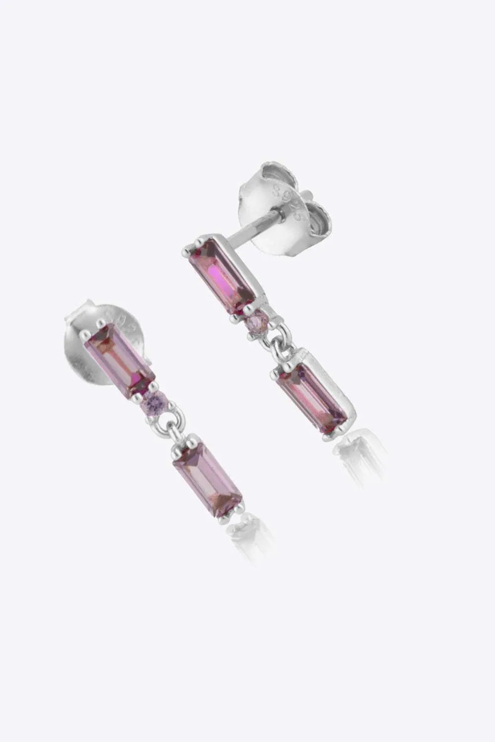 Zircon 925 Sterling Silver Drop Earrings Earrings - Tophatter Daily Deals