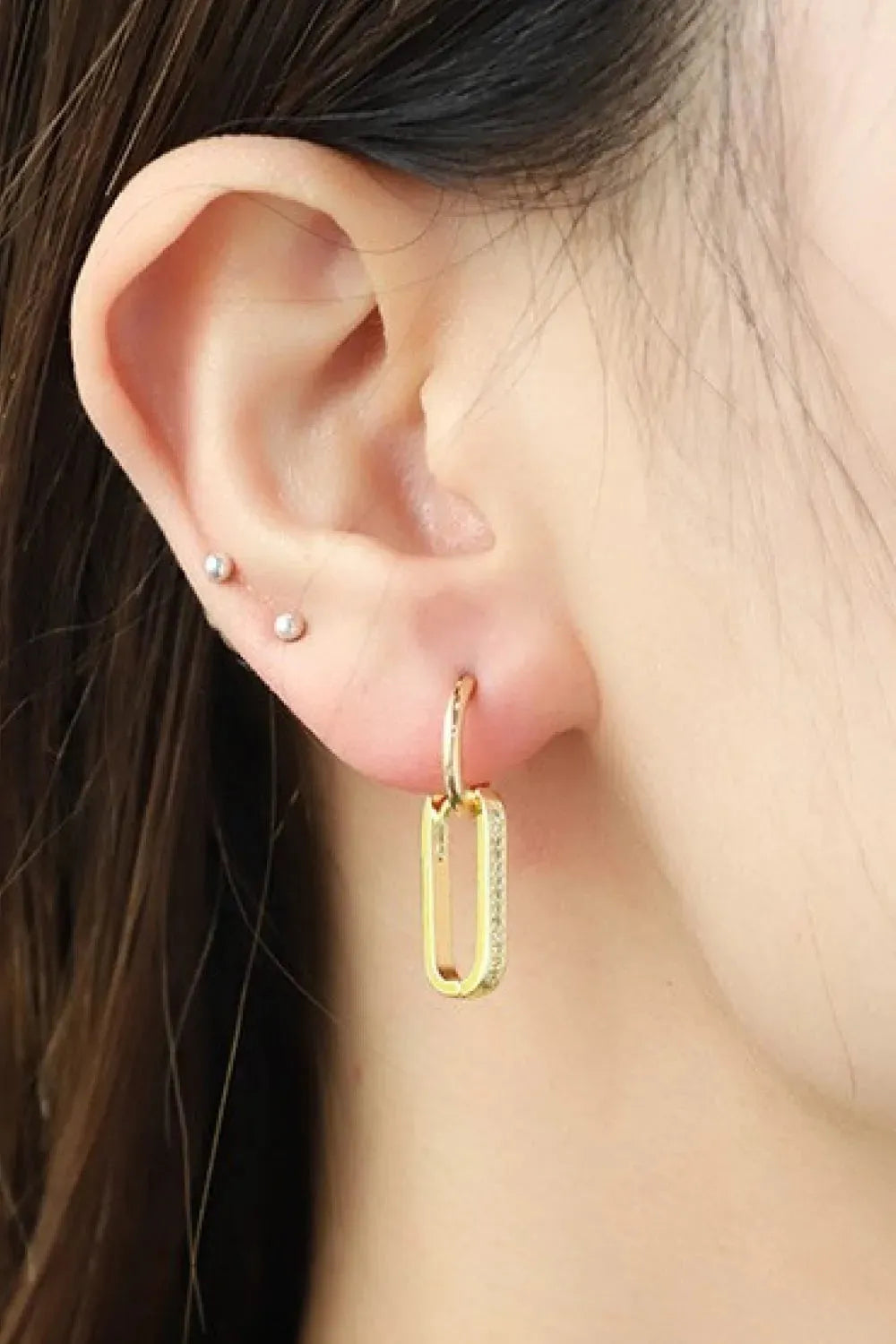 Geometric Copper Earrings Earrings - Tophatter Daily Deals