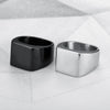 Square Titanium Steel Ring Rings - Tophatter Daily Deals