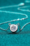 Moissanite Round Pendant Chain Necklace Moissanite - Tophatter Daily Deals