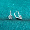 1 Carat Moissanite 925 Sterling Silver Earrings Moissanite - Tophatter Daily Deals