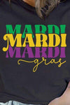 Plus Size MARDI GRAS Round Neck T-Shirt Women's T-Shirts - Tophatter Daily Deals