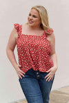 Be Stage Full Size Woven Top in Brick Brick Red Blouses - Tophatter Daily Deals