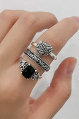 Zinc Alloy Three-Piece Ring Set Rings - Tophatter Daily Deals