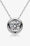 Adored 1 Carat Moissanite Pendant 925 Sterling Silver Necklace Silver One Size Moissanite - Tophatter Daily Deals