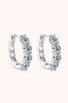 2.4 Carat Moissanite Huggie Earrings Moissanite - Tophatter Daily Deals